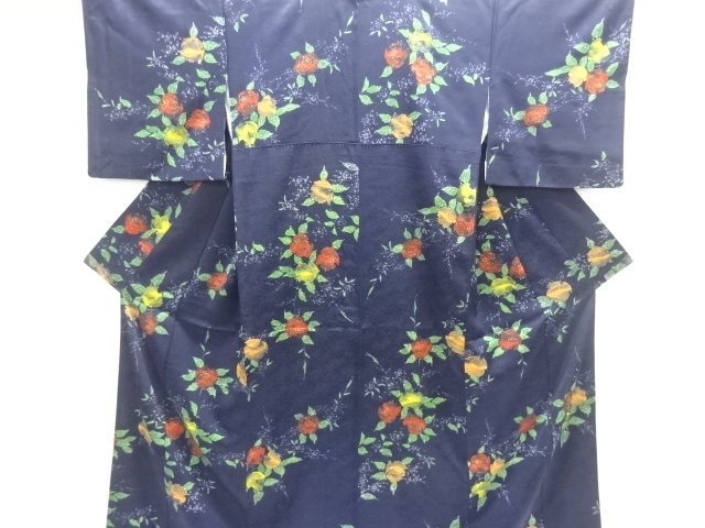 アンティーク着物♦︎レトロ可愛い薔薇模様♦︎帯と小物付き♦︎フルセット♦︎希少品 KIMONOMACHI 浴衣 レディース セット 2点セット「 ピンク 薔薇+ 白